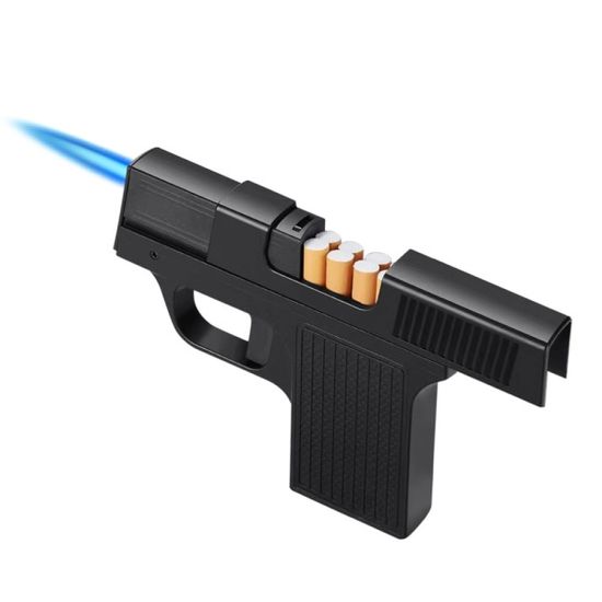 특이한 권총 충전식 라이터 일체형 담배케이스 10개비