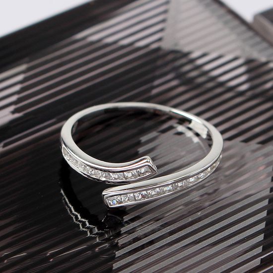 [비쥬홀릭] 실버925 오즈 큐빅 오픈링 반지 패션반지