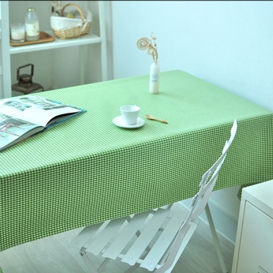 미니미체크 방수식탁보(그린 2인~10인용)
