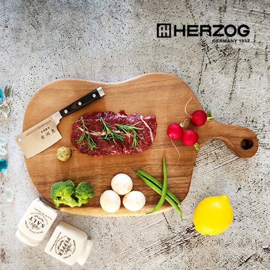 헤르조그 레인트리 통원목 핸들 원목 도마 (대)