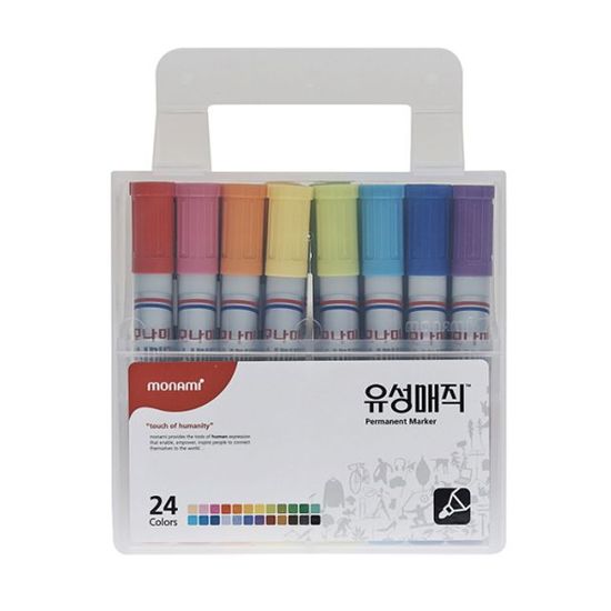 유성매직24색세트 둥근닙 모 W2A3A68