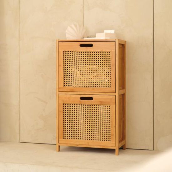 뱀부 케인 2단 수납장