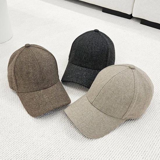 [애슬릿]헤링본 무지 볼캡 봄 남녀 공용 야구 모자