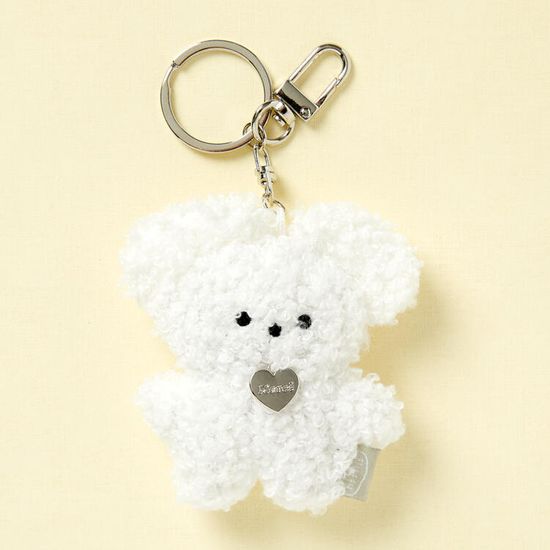 아트박스 뽀글 흰둥이 미니키링