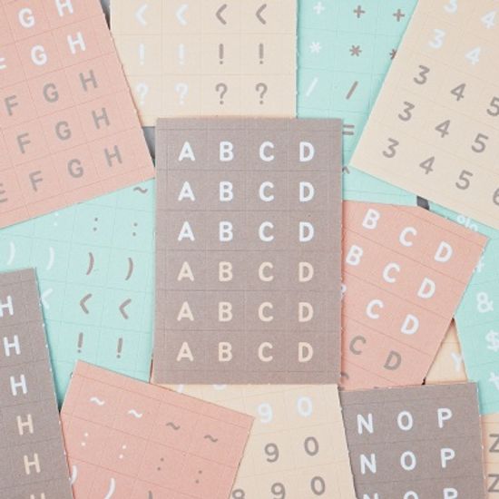 알파벳 스티커팩-02 파스텔