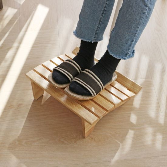 에코상사 고무나무 원목 발받침대