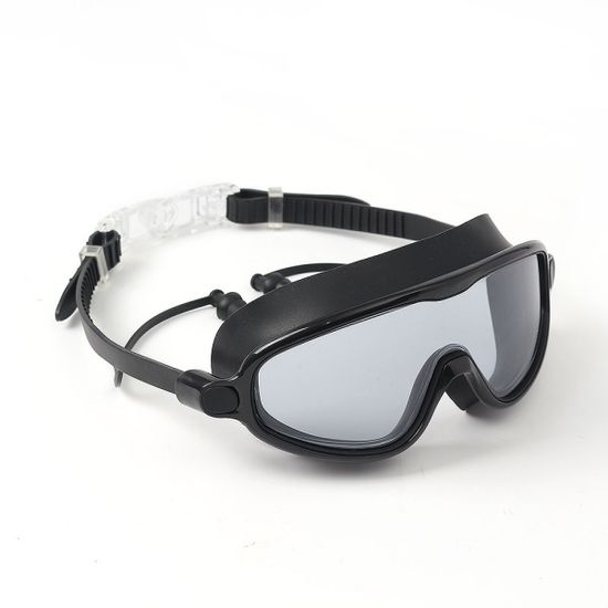 블루스윔 귀마개일체 고글 물안경(투명렌즈-블랙) (블