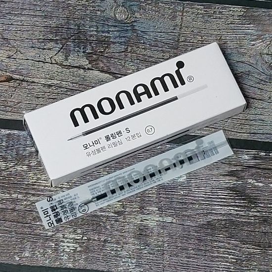 모나미  데스크볼펜 스톱펜 롤링펜-S 리필심 1타(12개