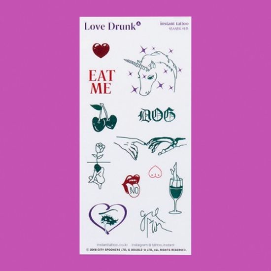 진짜같은 타투스티커 인스턴트타투 러브드렁크