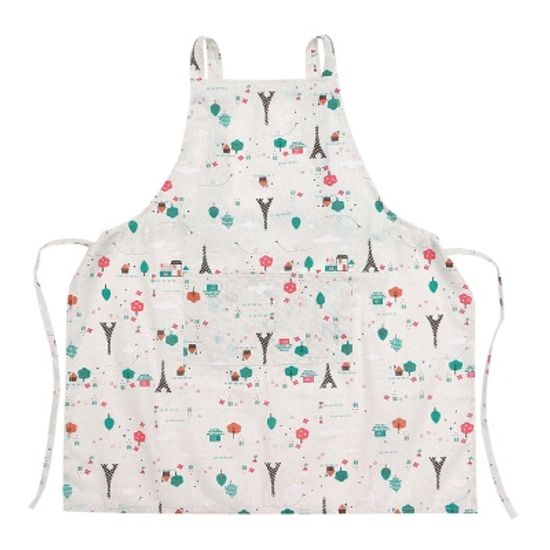 헬로에펠탑 H-스트랩 앞치마/ 린넨 주방앞치마