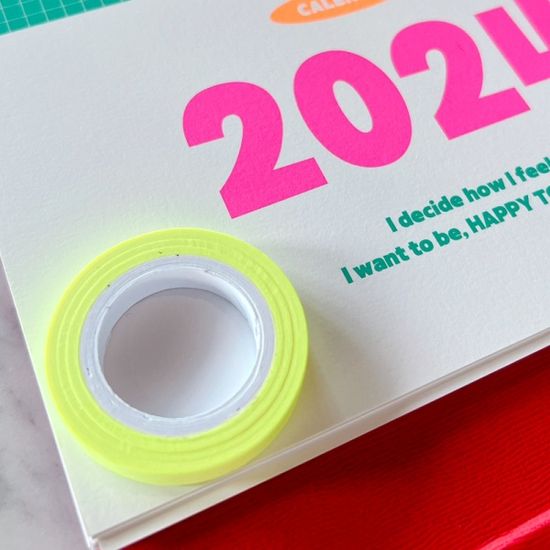 형광 마스킹 테이프 5mm x 10m 5종