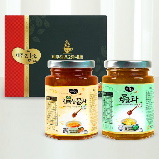 제주담움 2종세트(한라봉꿀차/청귤차) (각250g)