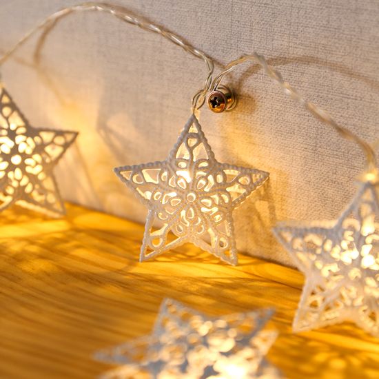 [도토로]20구 LED 화이트별 장식전구(웜색) (3.3M) (