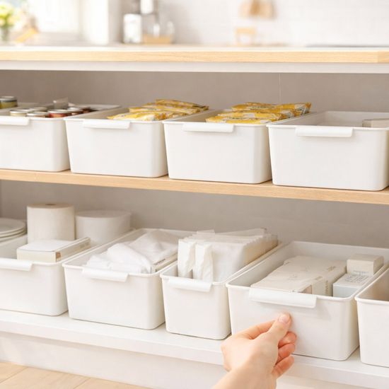 그립 바스켓 S M L 4P 수납 손잡이 정리함 바구니