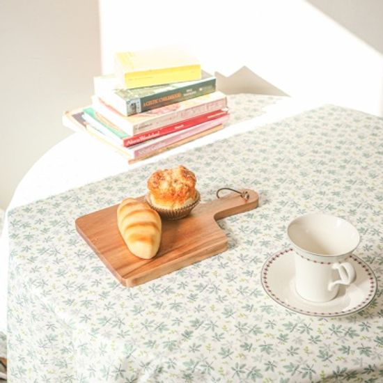 그린 리프 면 식탁보 테이블보 덮개