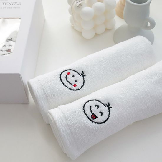 촘촘자수 순면 핸드타올 주방수건 2장세트 4type