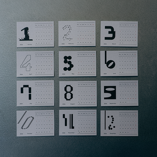 2026년 달력 모노캘린더 (벽걸이형)