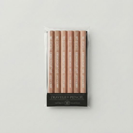 트레블러 펜슬 (6자루) 시더우드 육각 미니 연필 2B