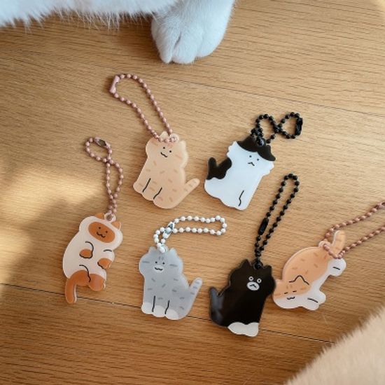 고양이 포즈 아크릴 키링