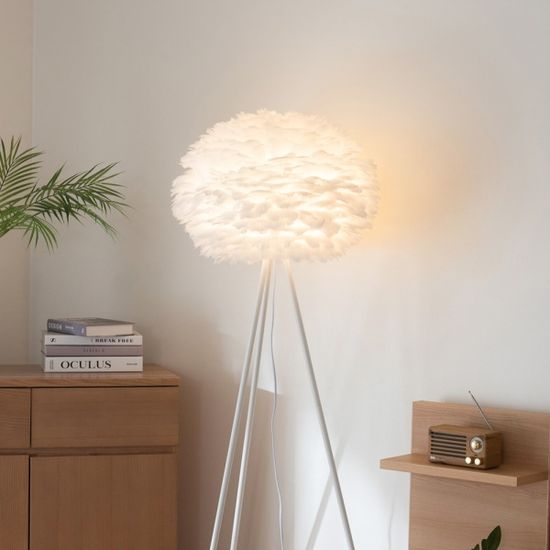 플루마 깃털조명 장스탠드 화이트/램프포함