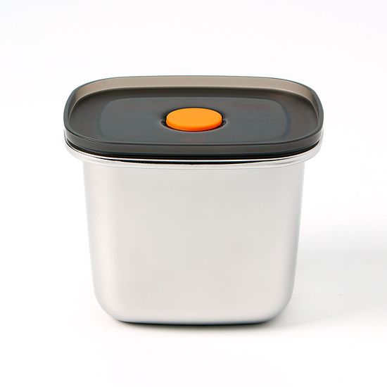 [온프레시] 락킹 직사각 스텐 밀폐용기 550ml 반찬통