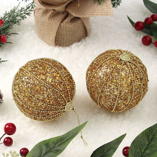 [도토로]로열골드 장식볼 2p(10cm) (샤이니팝)