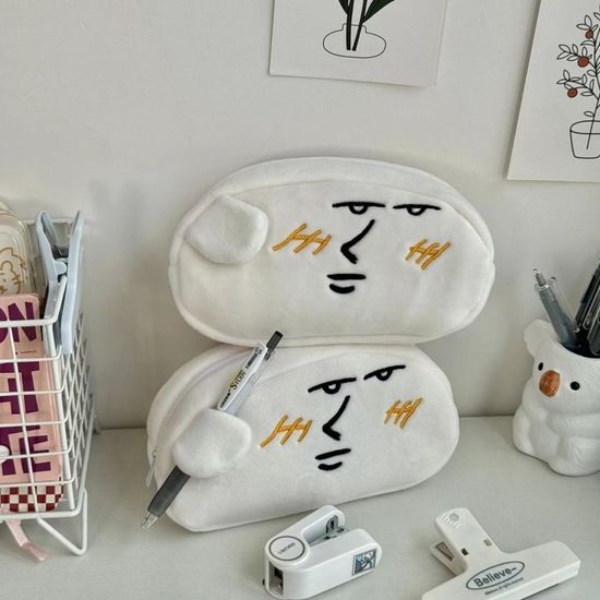 조각 얼굴 미남 연필 펜슬 펜 연필 필통 꽂이 케이스