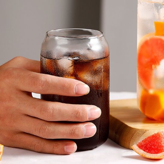 [로하티] 비어 글라스캔 유리컵 3p 홈카페 맥주캔컵