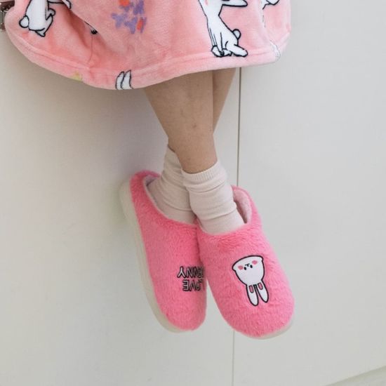 루카랩 베니 극세사 털 슬리퍼