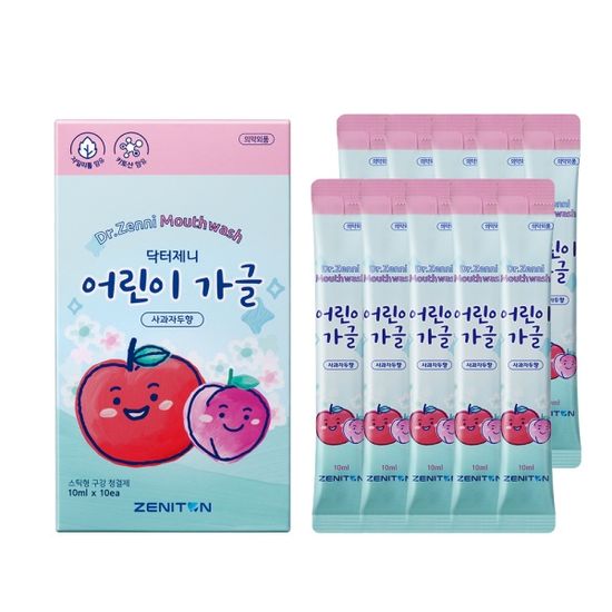 제니튼 닥터제니 어린이 가글 스틱가글 10개 1세트
