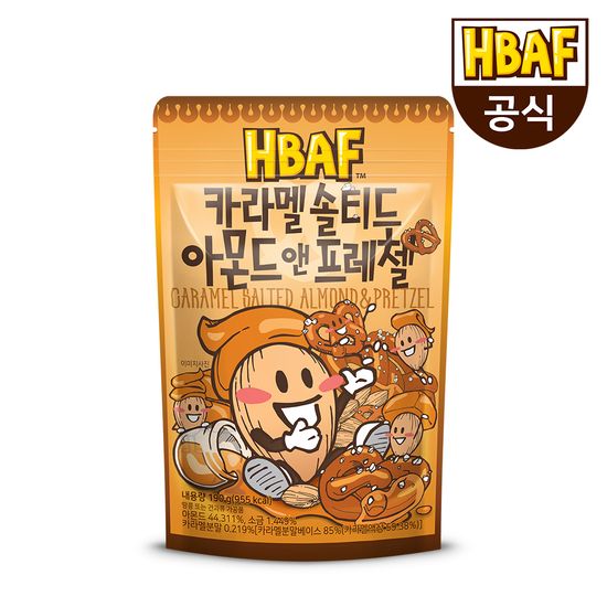 HBAF 바프 카라멜 아몬드 앤 프레첼 190g