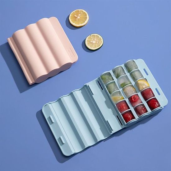 15구 실리콘 얼음틀 뚜껑 일체형 아이스트레이 몰드