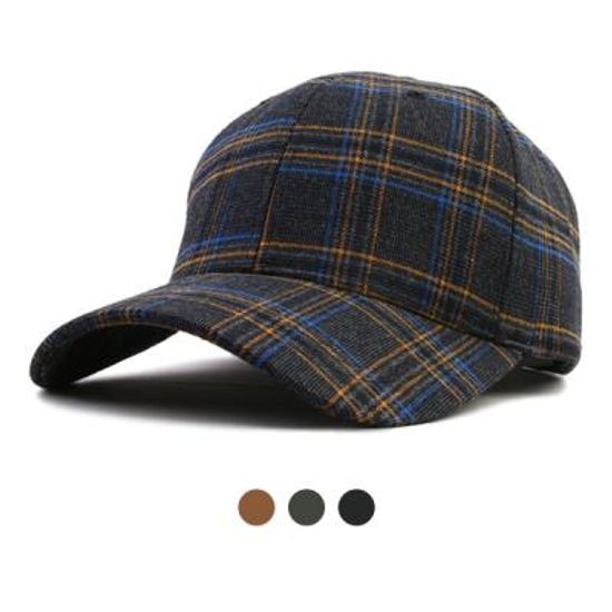 [디꾸보]빅사이즈 글렌체크 볼캡 큰모자 DCH-HN426