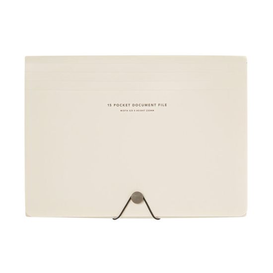 아트박스 15포켓 고무줄 파일 ivory