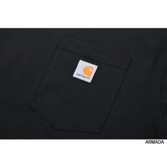 칼하트 K126 워크웨어 포켓 긴팔티 Black