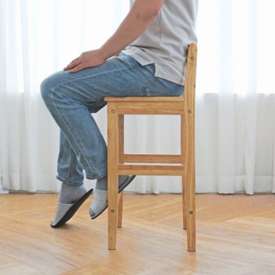 에코상사 원목 사각 등받이 바스툴 홈바의자