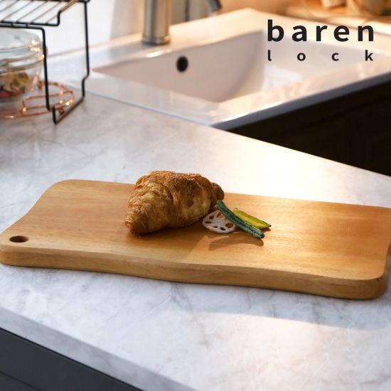 바른락 마호가니 우드 하프 웨이브 직사각 도마