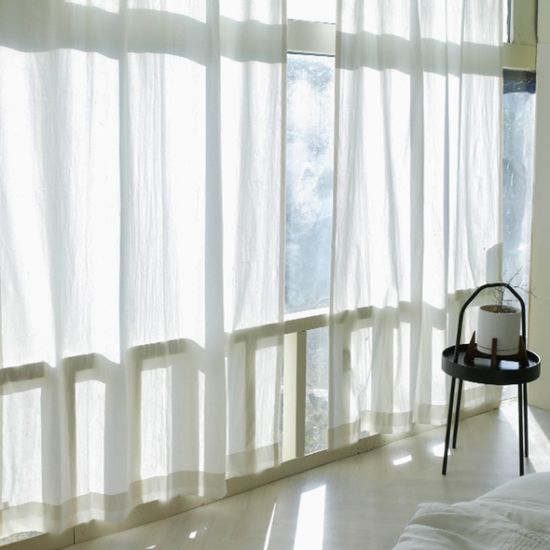 광목 순면 화이트 커튼 커텐