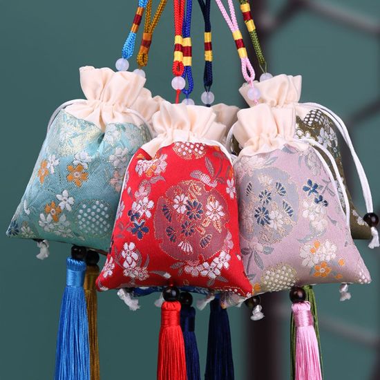 전통 고풍스런 노리개 복주머니 분홍색(WDA6FC7)