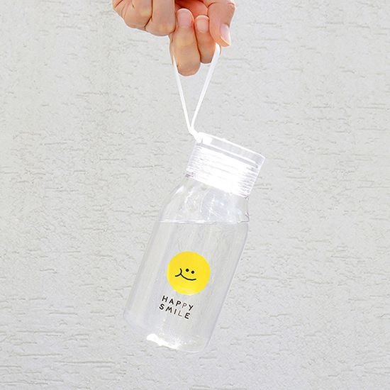 스마일 스트랩 투명 보틀
