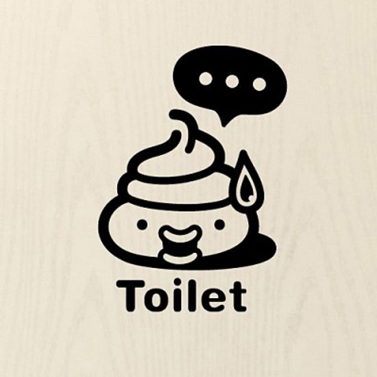 헉 똥이toilet  2piece [포인트스티커/화장실스티커/욕실스티커]