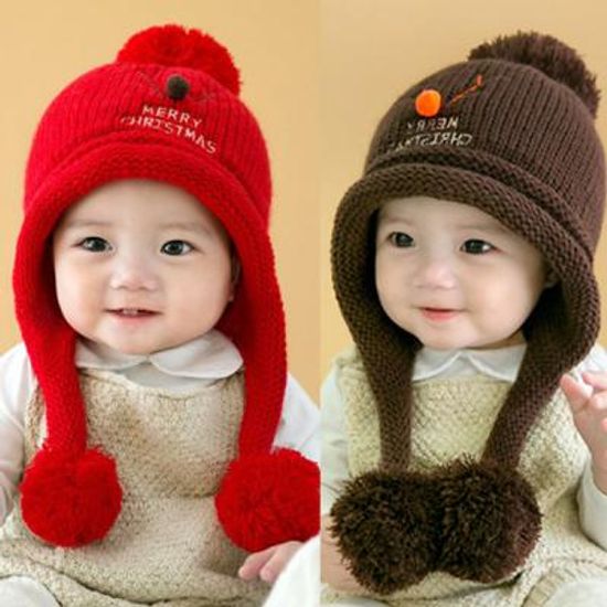 루돌프 니트 왕방울 아동 모자(원사이즈) 303690