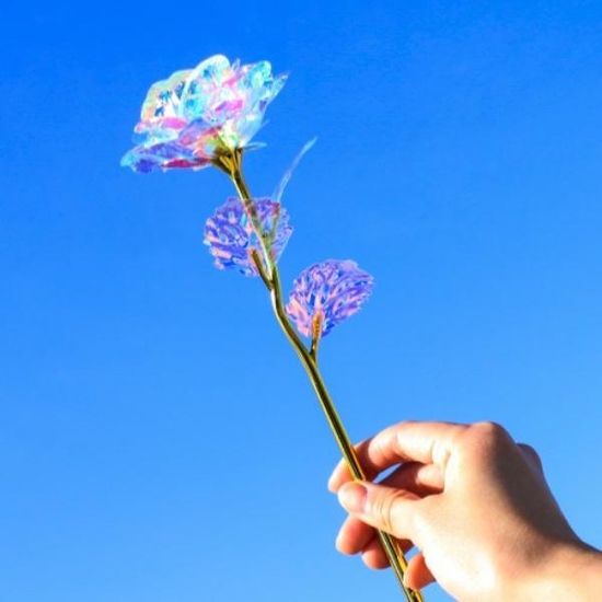 홀로그램 크리스탈 장미 꽃 로즈 어버이날 스승의날