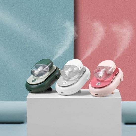 2in1 휴대용 목걸이 냉풍기 가습기 선풍기 넥풍기