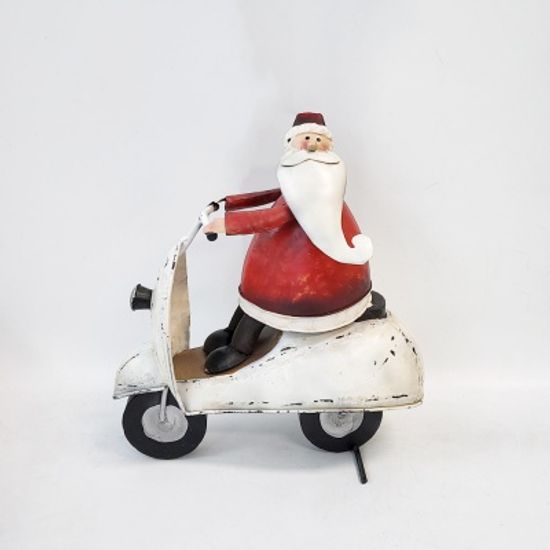스쿠터 산타클로스 철제 장식 (라지)