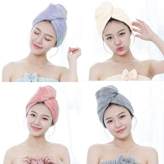 고급형 극세사 드라이 수건 머리말리기 헤어타올 파우