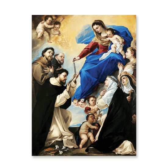 루카 조르다노 - 로사리오의 성모, 캔버스액자