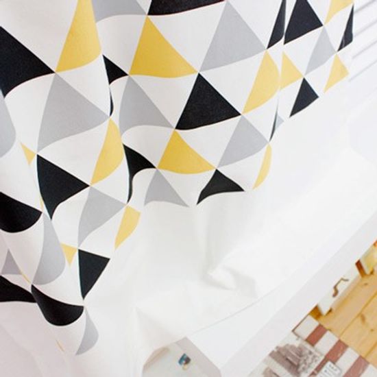 [정사이즈특가]헤미아옐로 데코커튼 100*150cm 2장