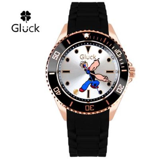 [Gluck] 글륵 행운의 뽀빠이 캐릭터 시계 GL3606-RGBK 본사정품