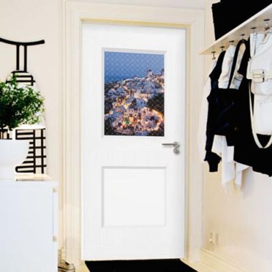 ia762-창문패널산토리니의밤_현관문시트지